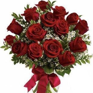 15 red roses with greenery | Flower Delivery Elista